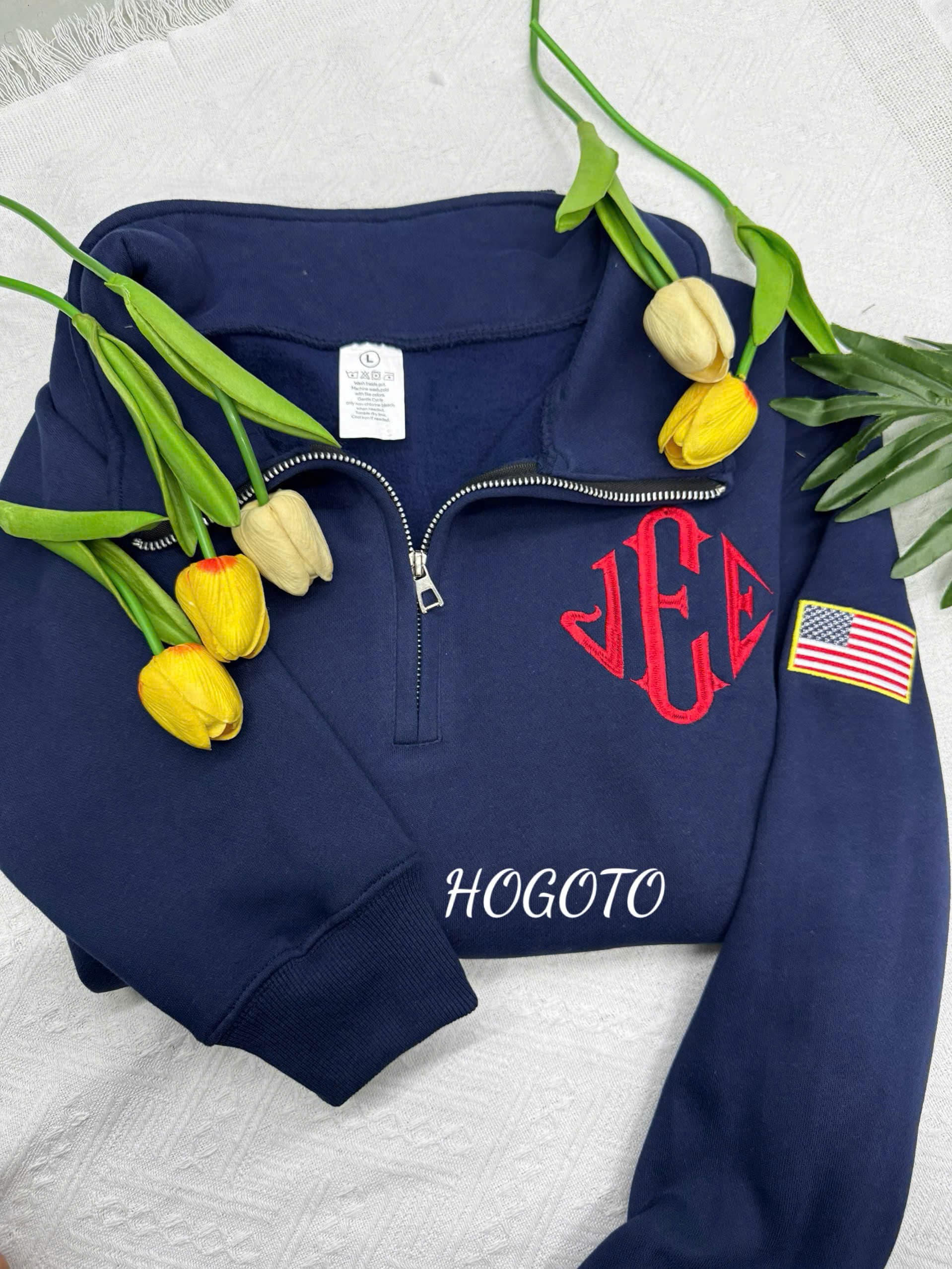 Quarter zip Embroidery