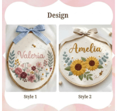 Embroidered Name Hoop
