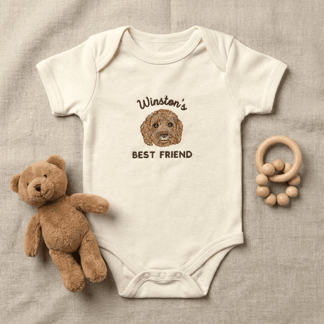 EMBROIDERY BABE BODY SUIT