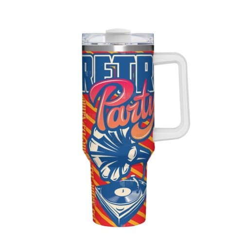 40oz Car Insulated Cup（White） | Stainless Steel (Made in USA)