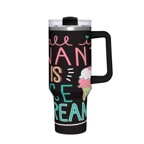 40oz Car Insulated Cup（Black） | Stainless Steel (Made in USA)