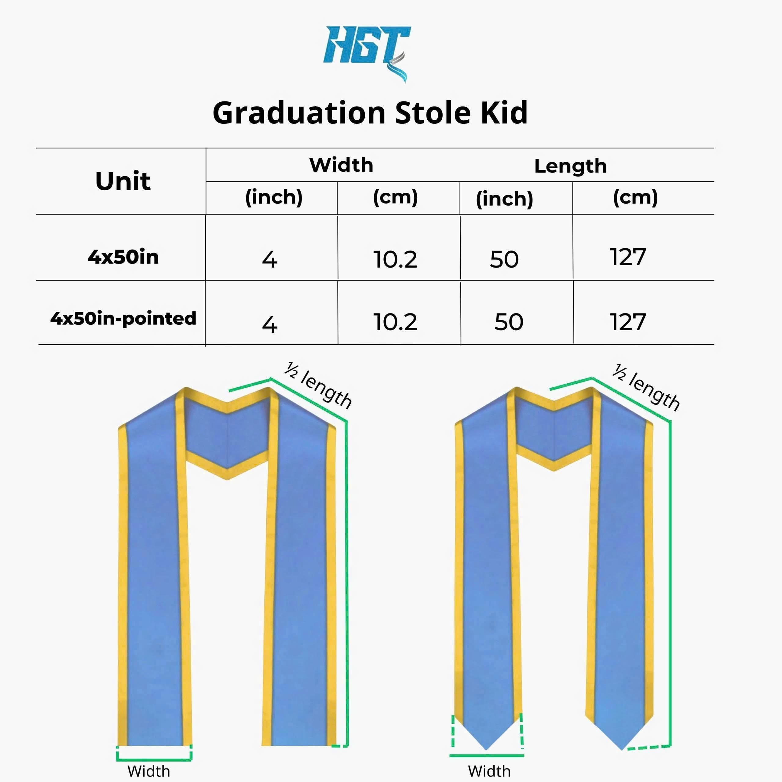 Embroidery Graduation Stole KID description
