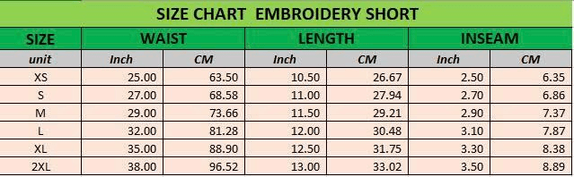 EMBROIDERY SHORT description