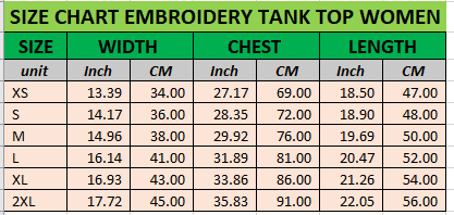 EMBROIDERY TANK TOP WOMEN description